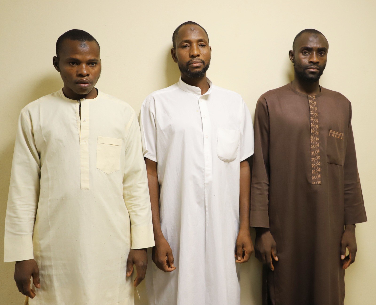 The three Suspects set to be Arraigned by the DSS