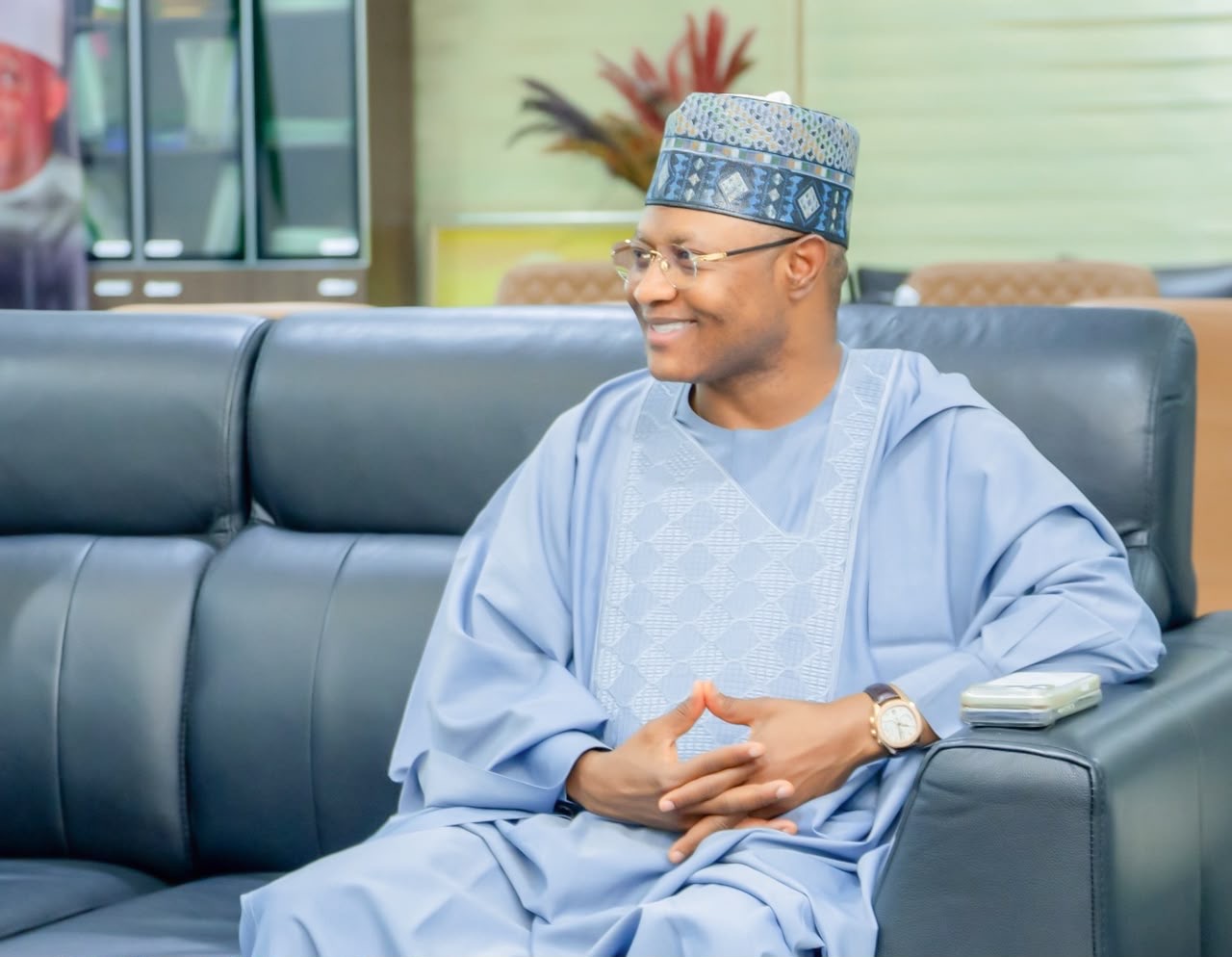Kaduna State Governor, Uba Sani during a meeting with Minister of Education Olatunji Alausa in Abuja