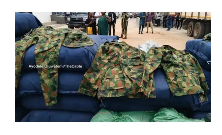 Police Intercept Truck Laden With Military Camouflage, Suspected Illicit Cargo Bound for South-East