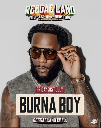 Burna Boy to Headline Reggae Land Festival 2026