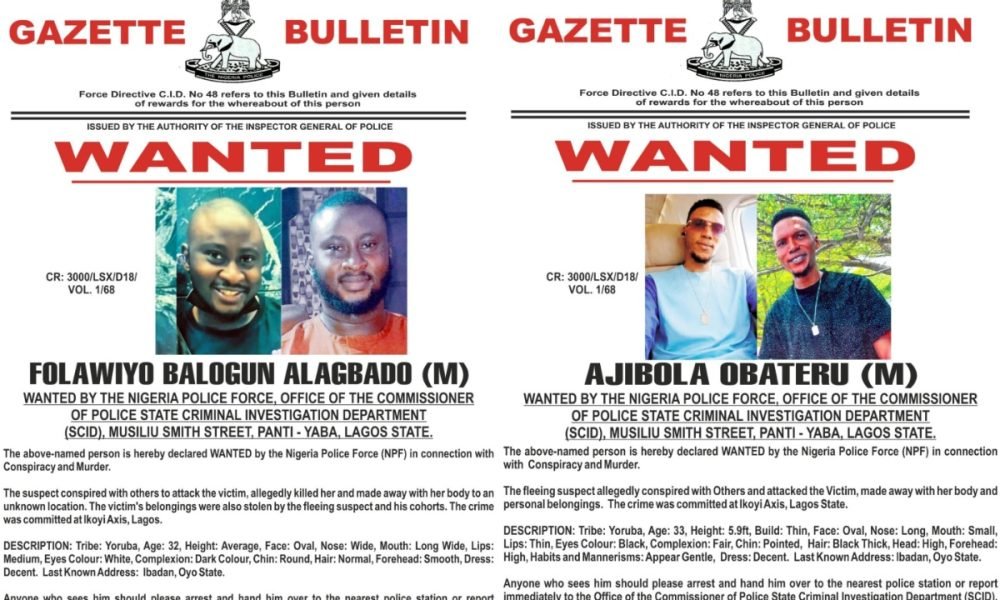 Police Declare Two Wanted Over Ikoyi Woman’s Murder